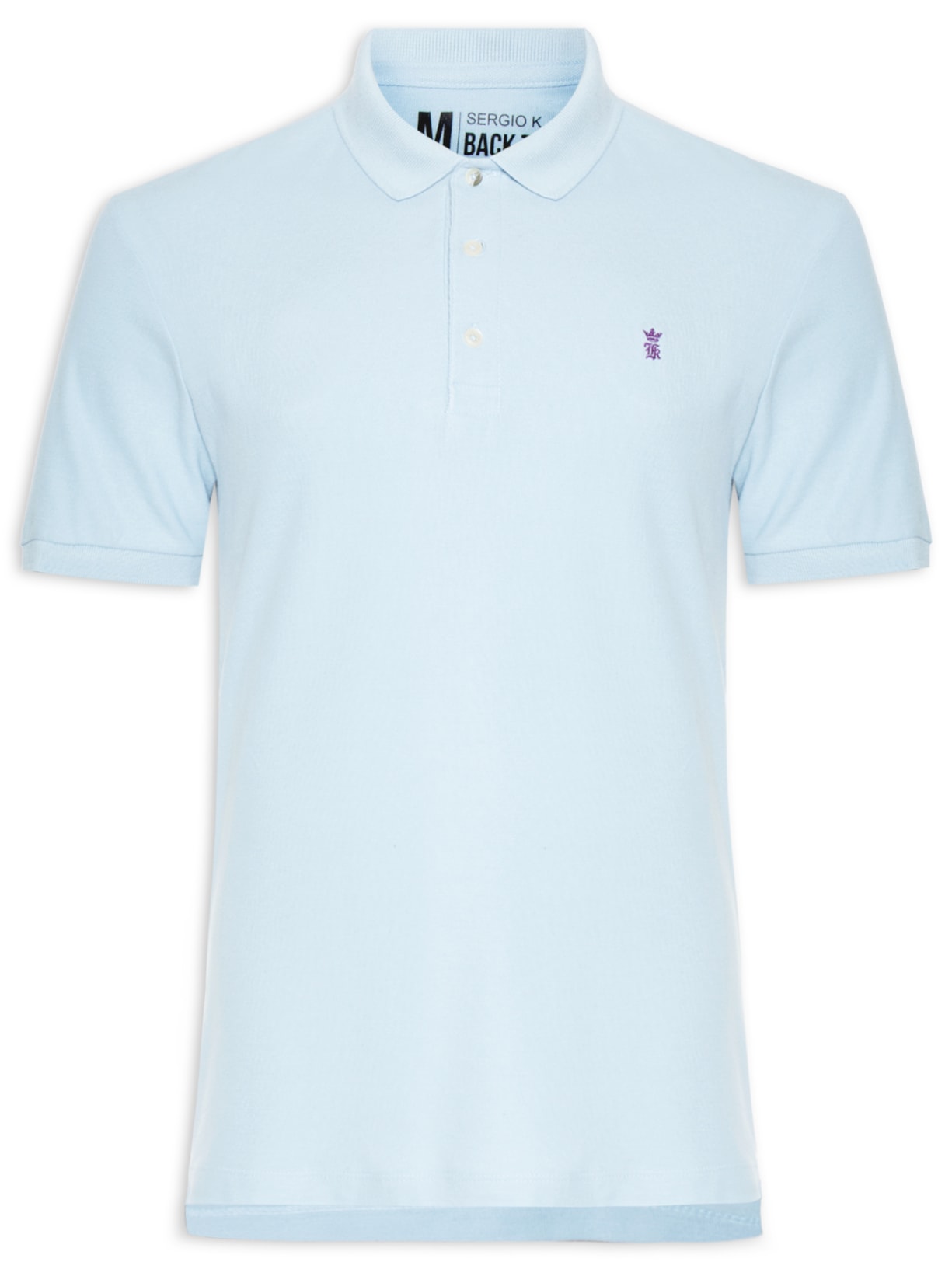Polo Masculina Básica Em Piquet - Azul