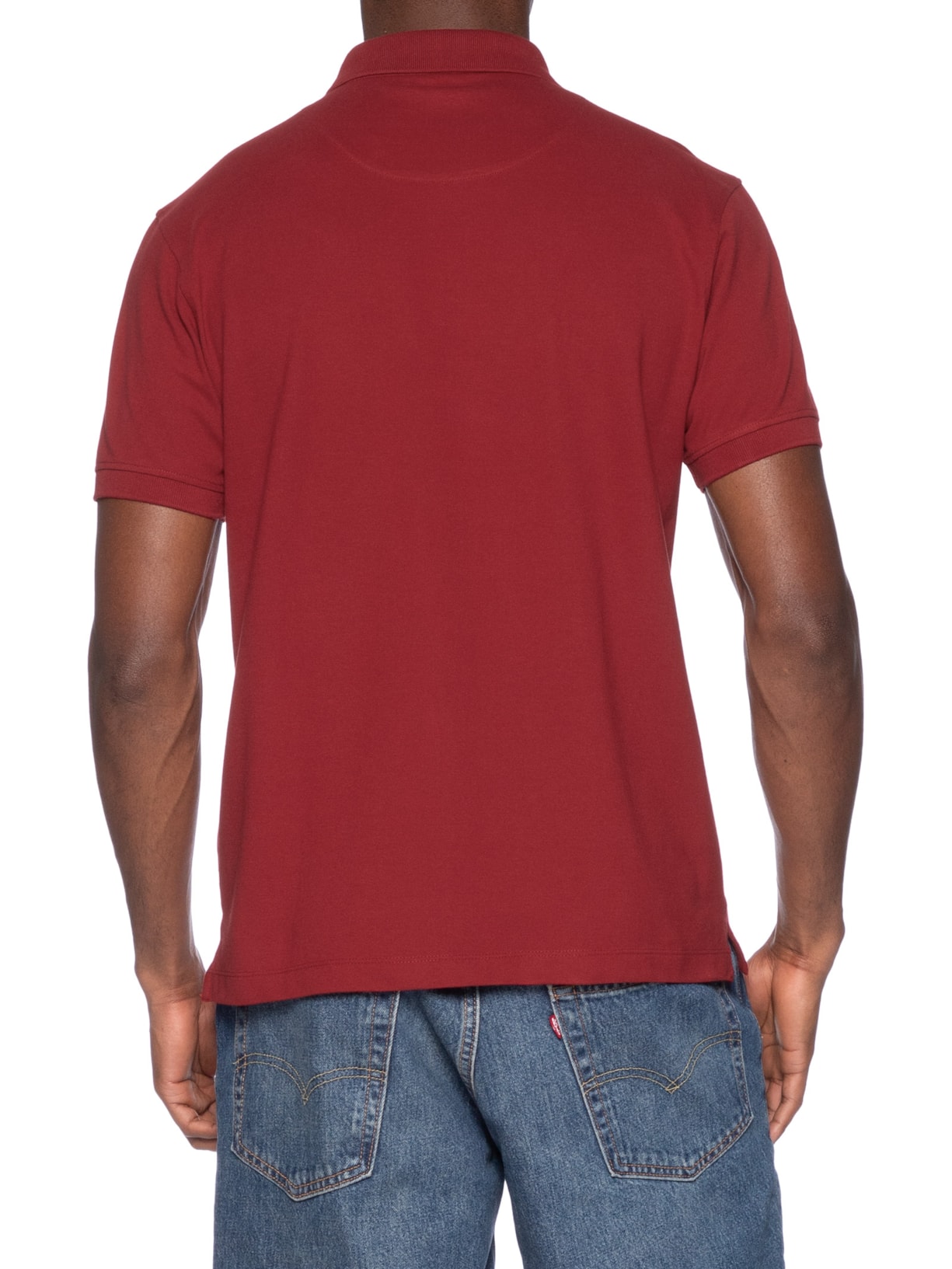 Polo Masculina Básica Em Piquet Colorfix Vermelho Aramis