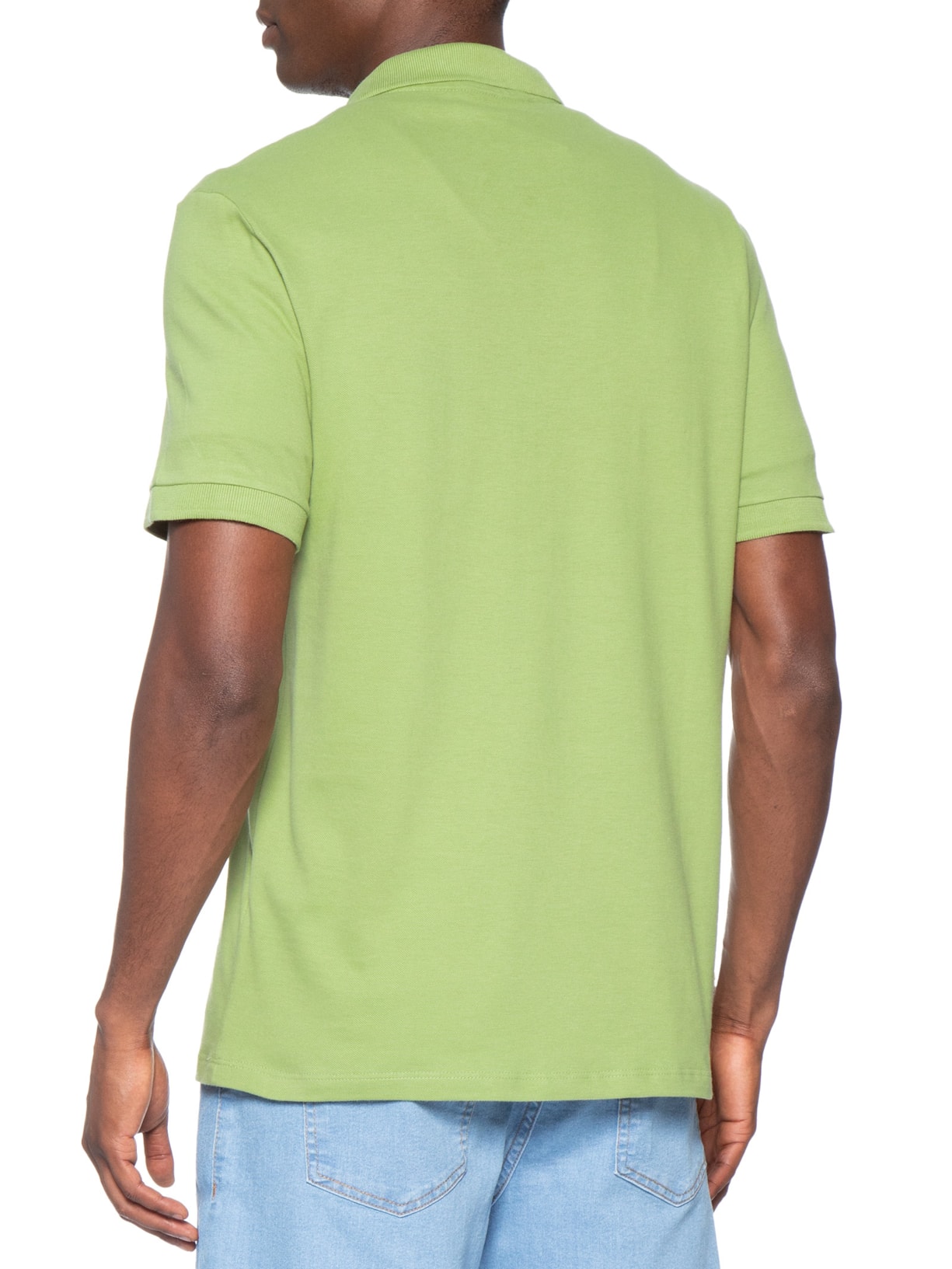 Polo Masculina Básica Em Piquet Verde Hering