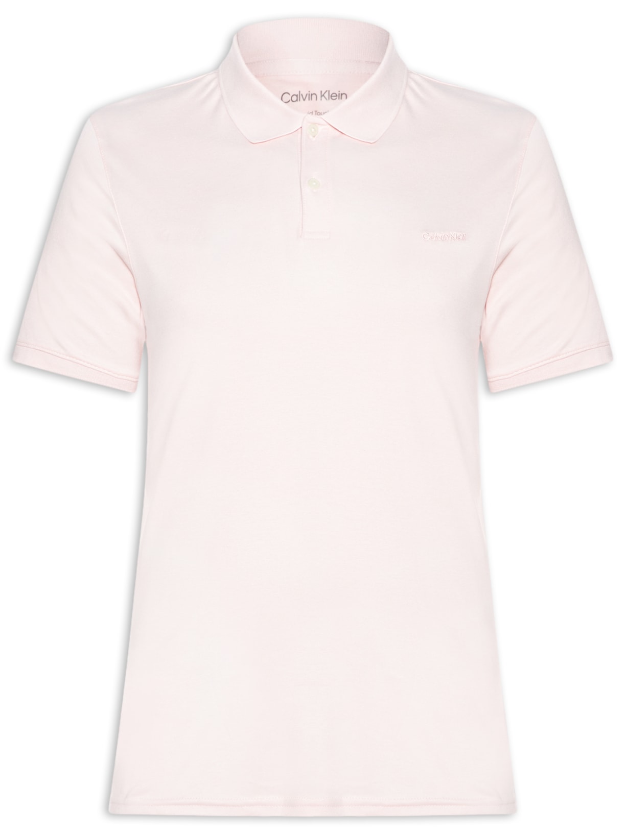 Polo Masculina Básica Interlock Liquid Touch Rosa Calvin Klein - White Label