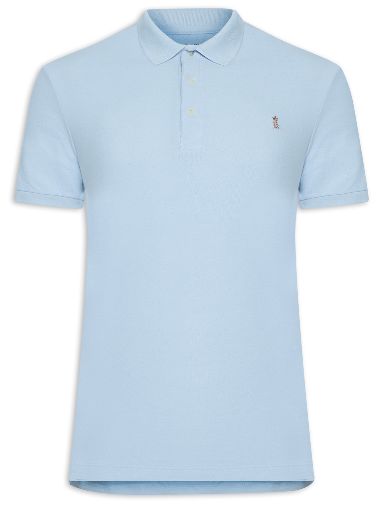 Polo Masculina Básica Piquet - Azul