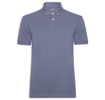Polo Masculina Básica Piquet - Azul