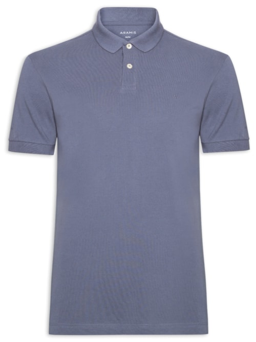Polo Masculina Básica Piquet - Azul