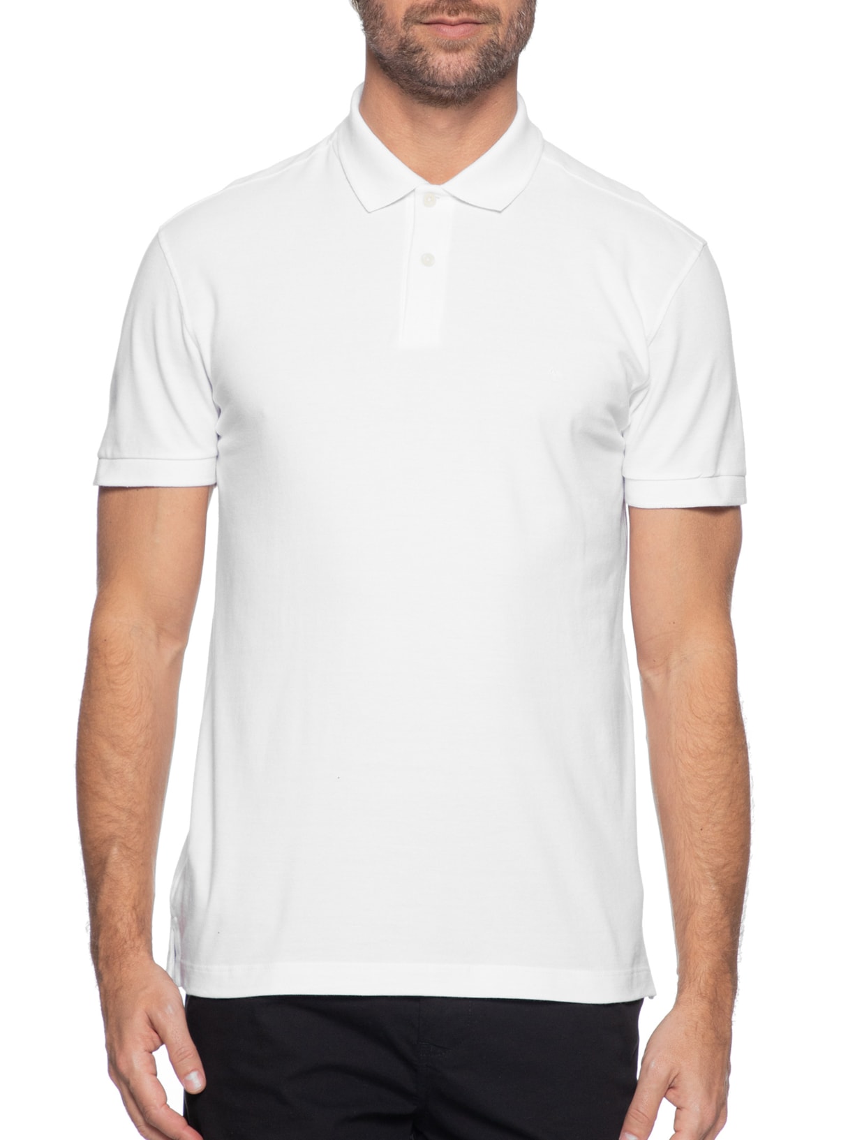 Polo Masculina Básica Piquet Branco Aramis