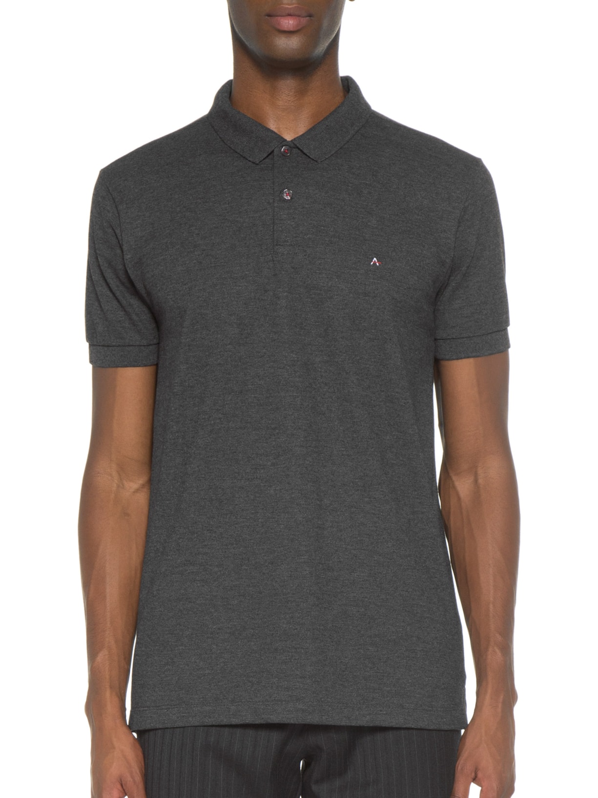 Polo Masculina Básica Piquet Cinza Aramis