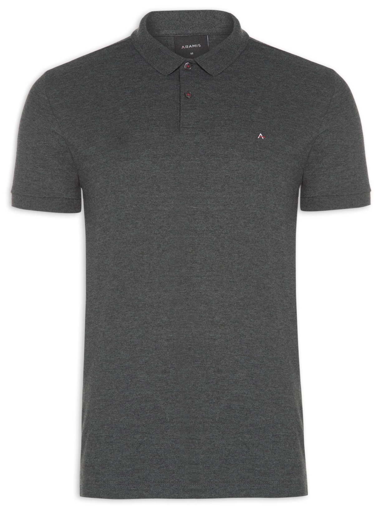 Polo Masculina Básica Piquet Cinza Aramis