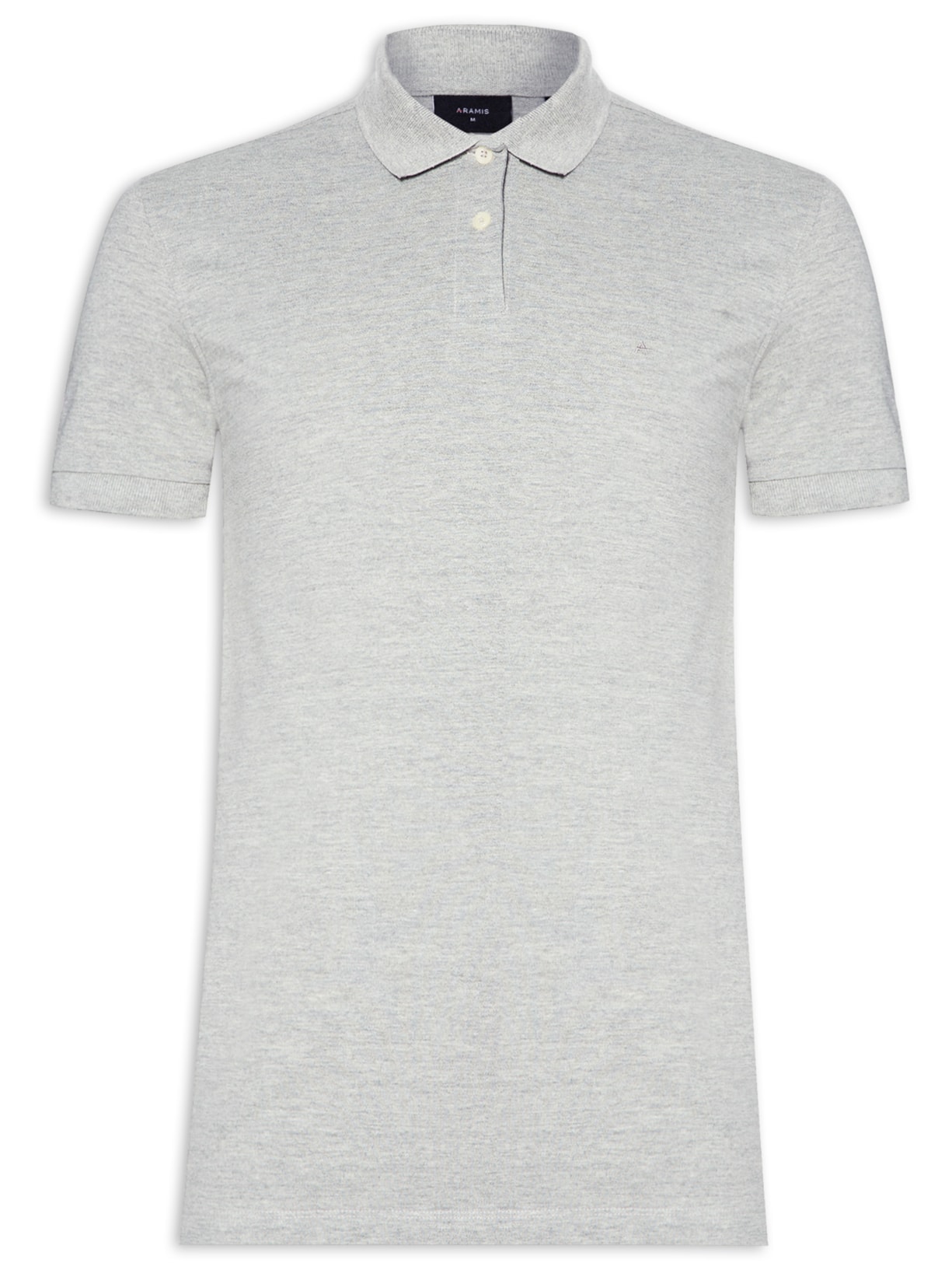 Polo Masculina Básica Piquet - Cinza