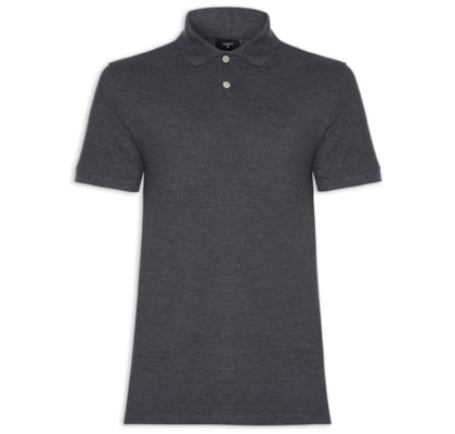 Polo Masculina Básica Piquet - Cinza 
