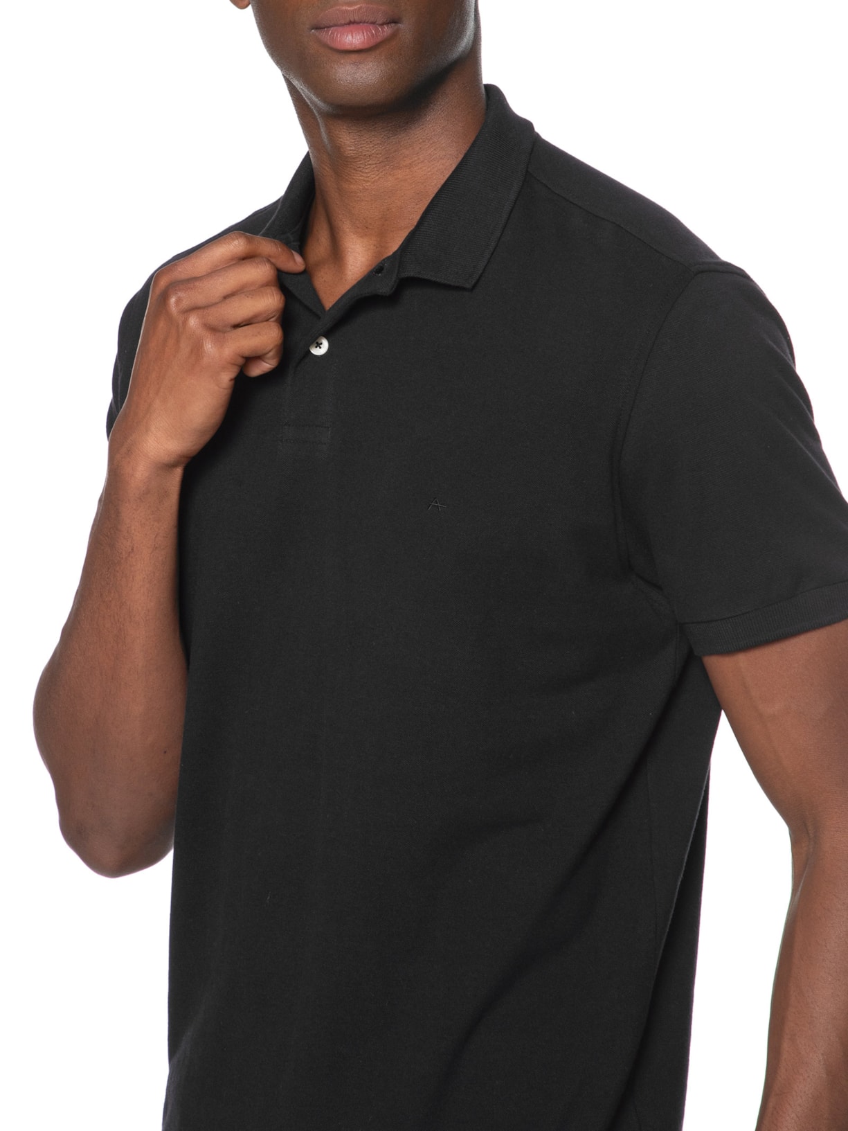 Polo Masculina Básica Piquet Preto Aramis