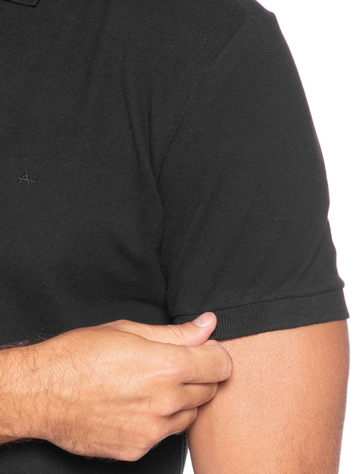 Polo Masculina Básica Piquet Preto Aramis