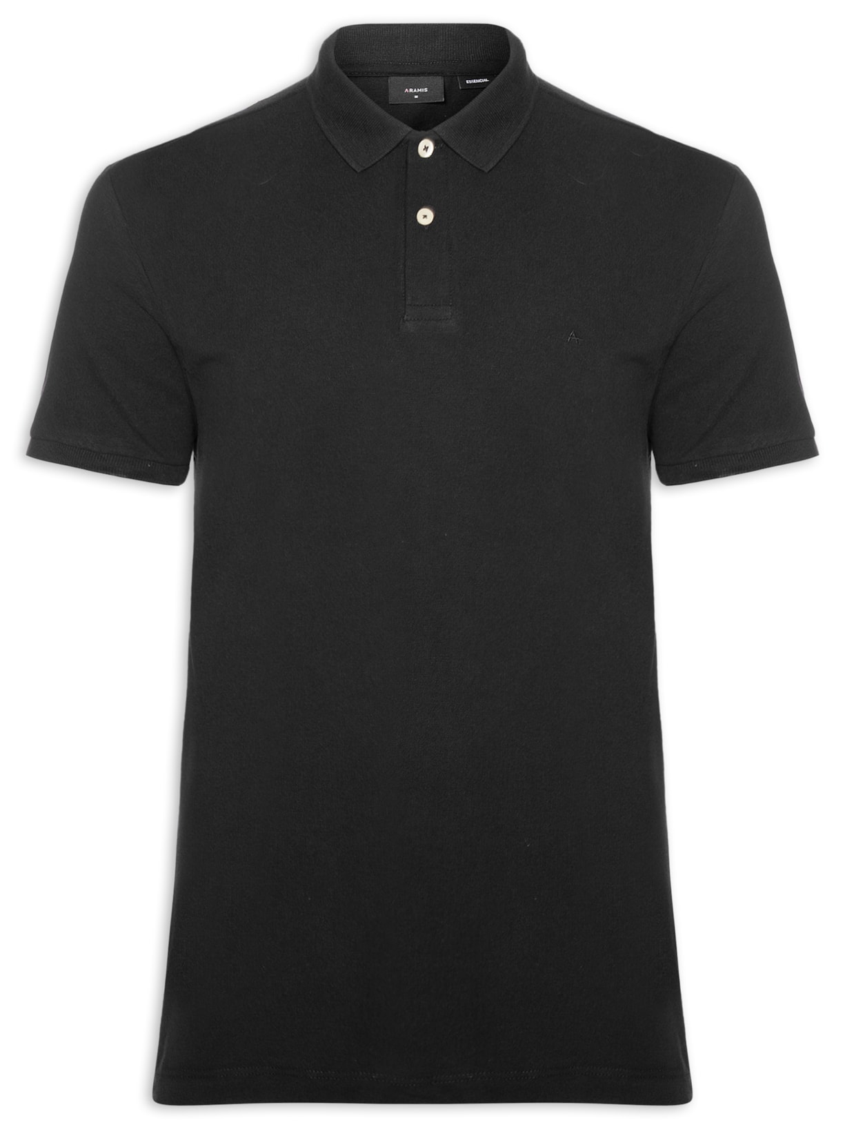 Polo Masculina Básica Piquet - Preto