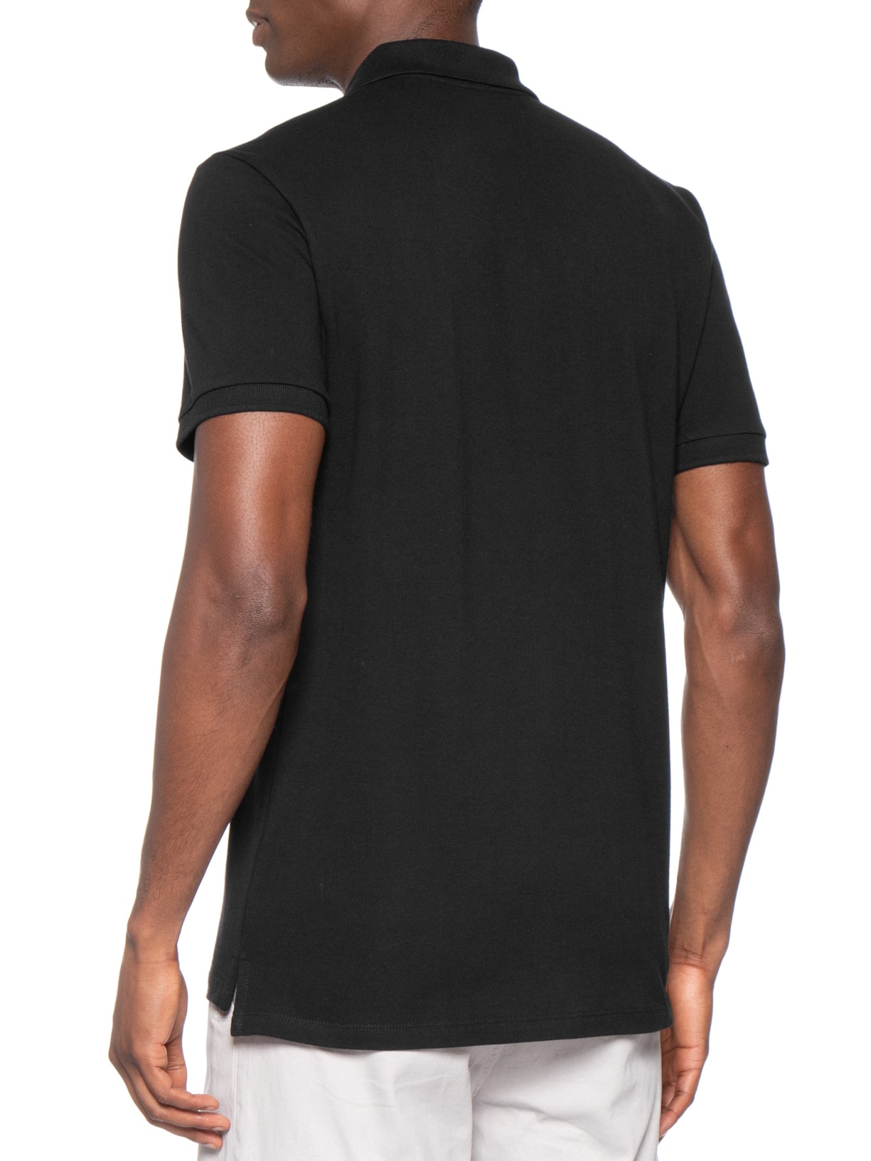 Polo Masculina Básica Piquet Preto Sergio K