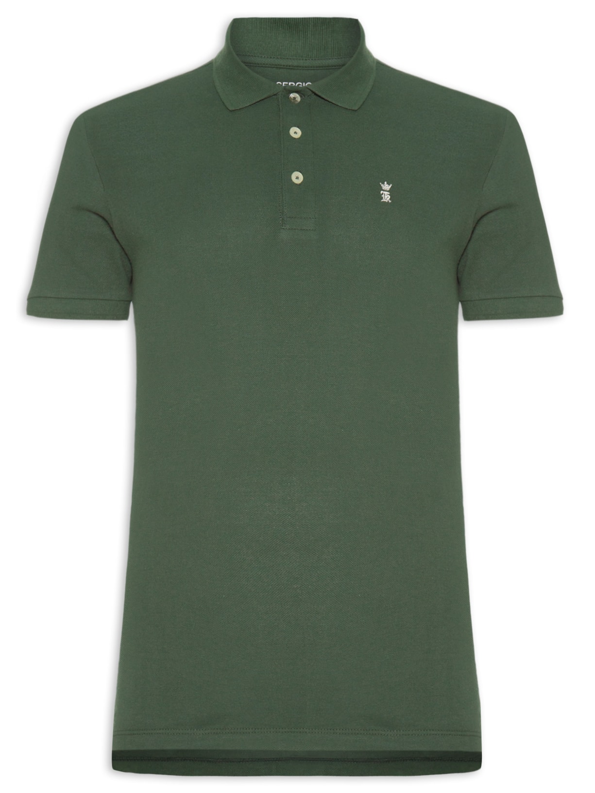 Polo Masculina Básica Piquet Verde Sergio K