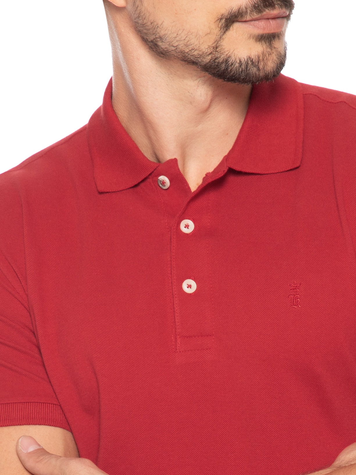 Polo Masculina Básica Piquet Vermelho Sergio K