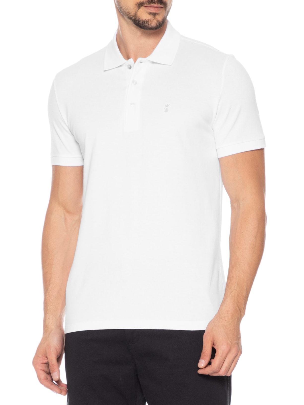 Polo Masculina Básica Piquet – Branco Sergio K
