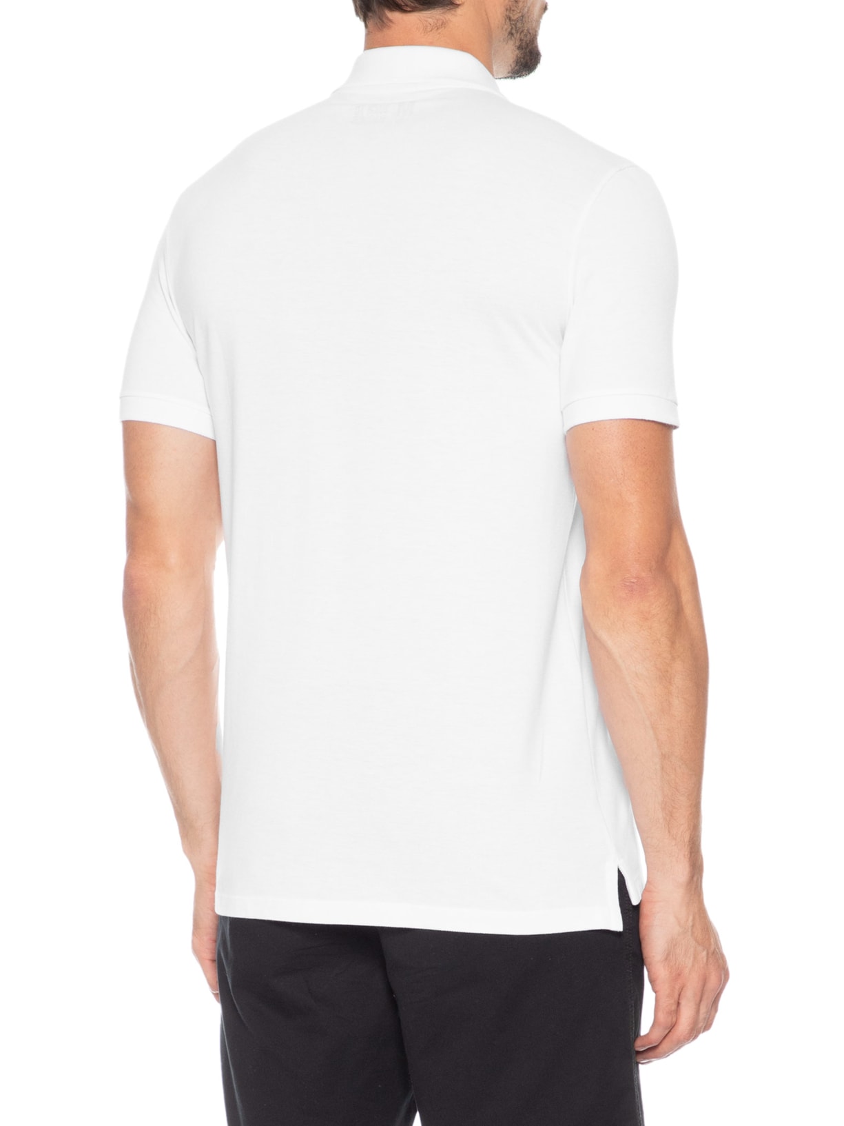 Polo Masculina Básica Piquet – Branco Sergio K