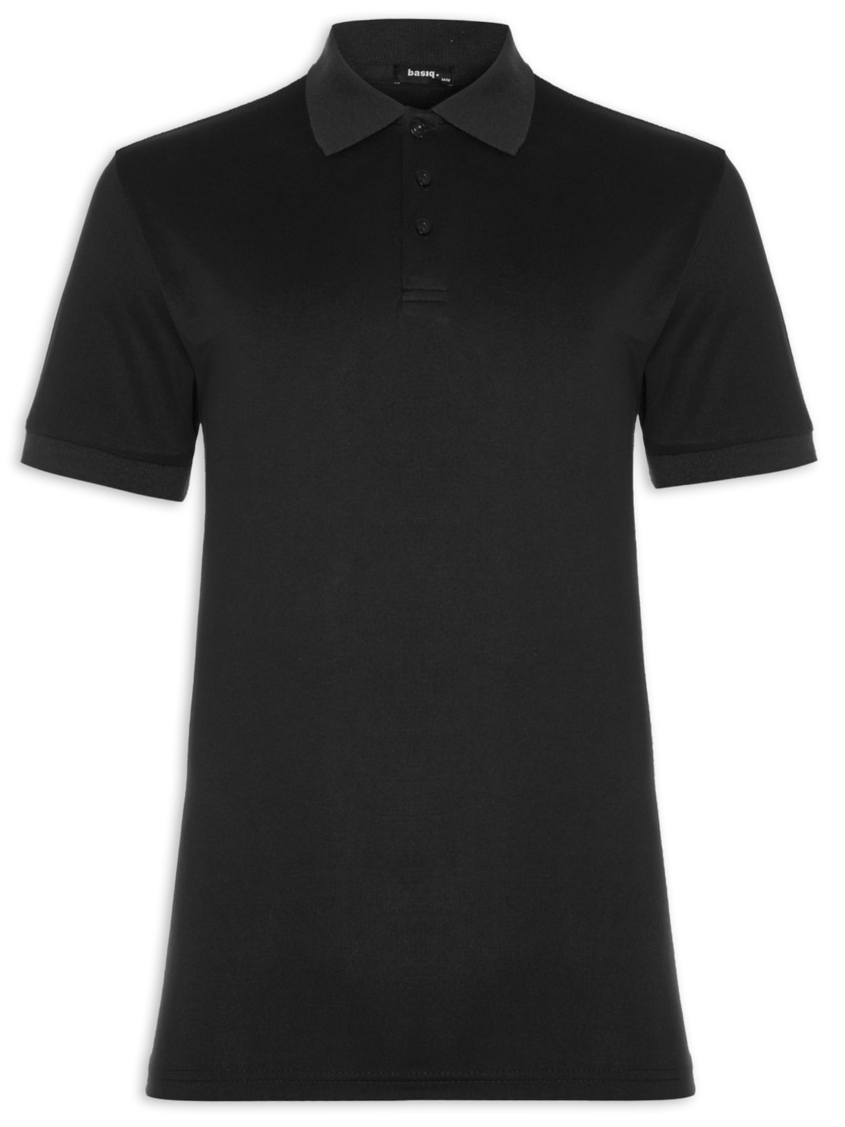 Polo Masculina Básica - Preto