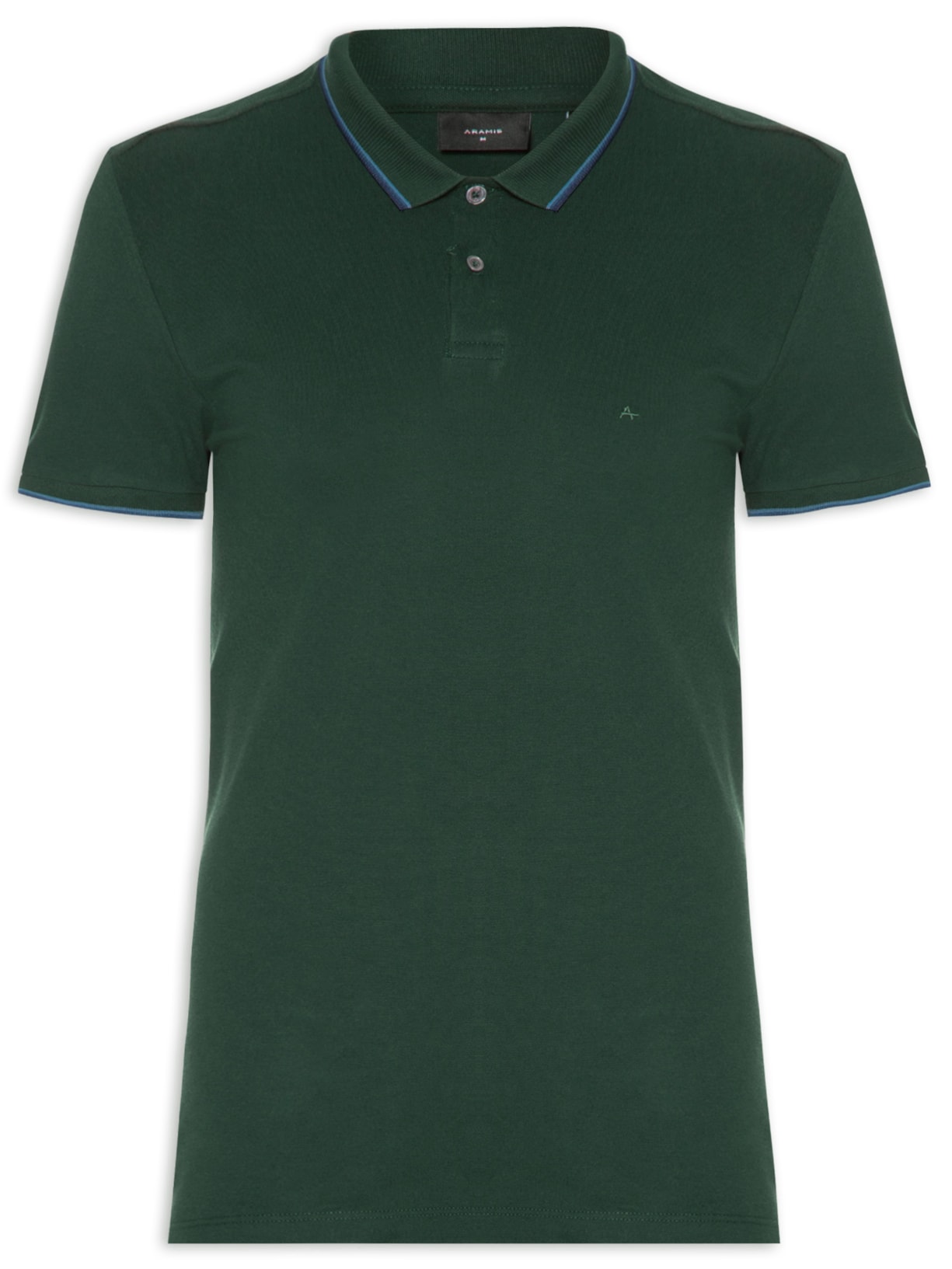 Polo Masculina Básica Regular Fit Com 4 Frisos - Verde
