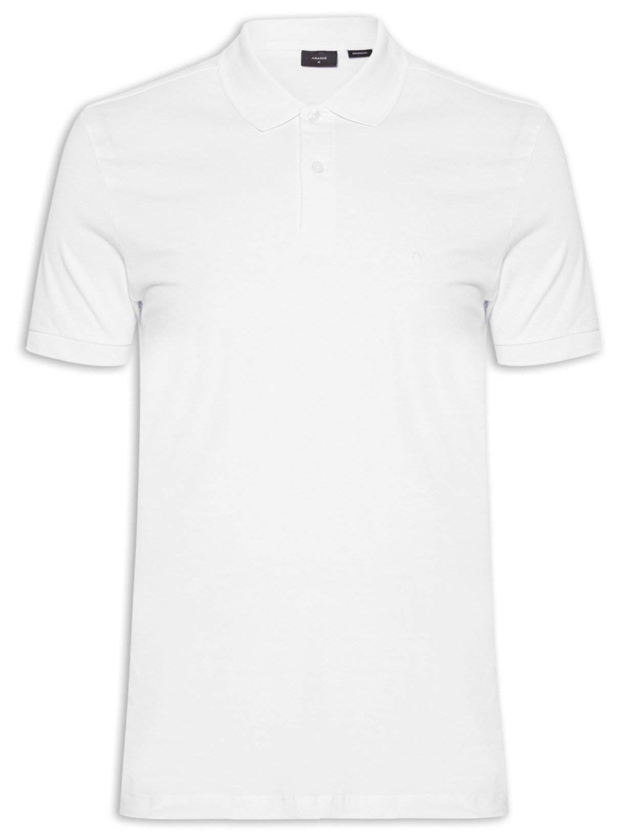 Polo Masculina Básica Regular Fit Em Meia Malha - Branco