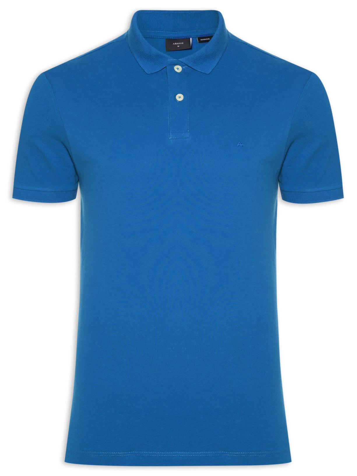 Polo Masculina Básica Regular Fit Em Piquet - Azul