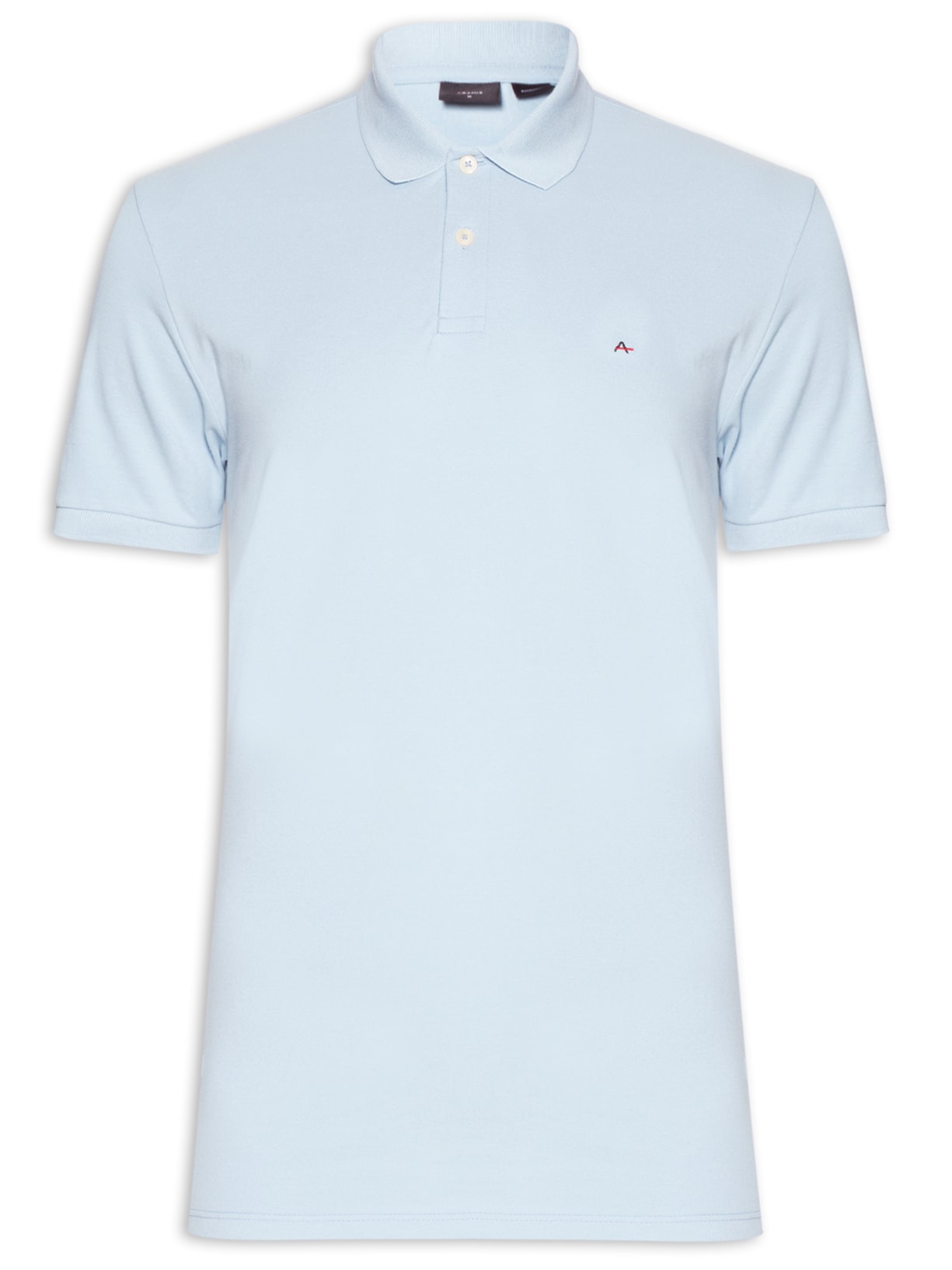 Polo Masculina Básica Regular Fit em Piquet - Azul