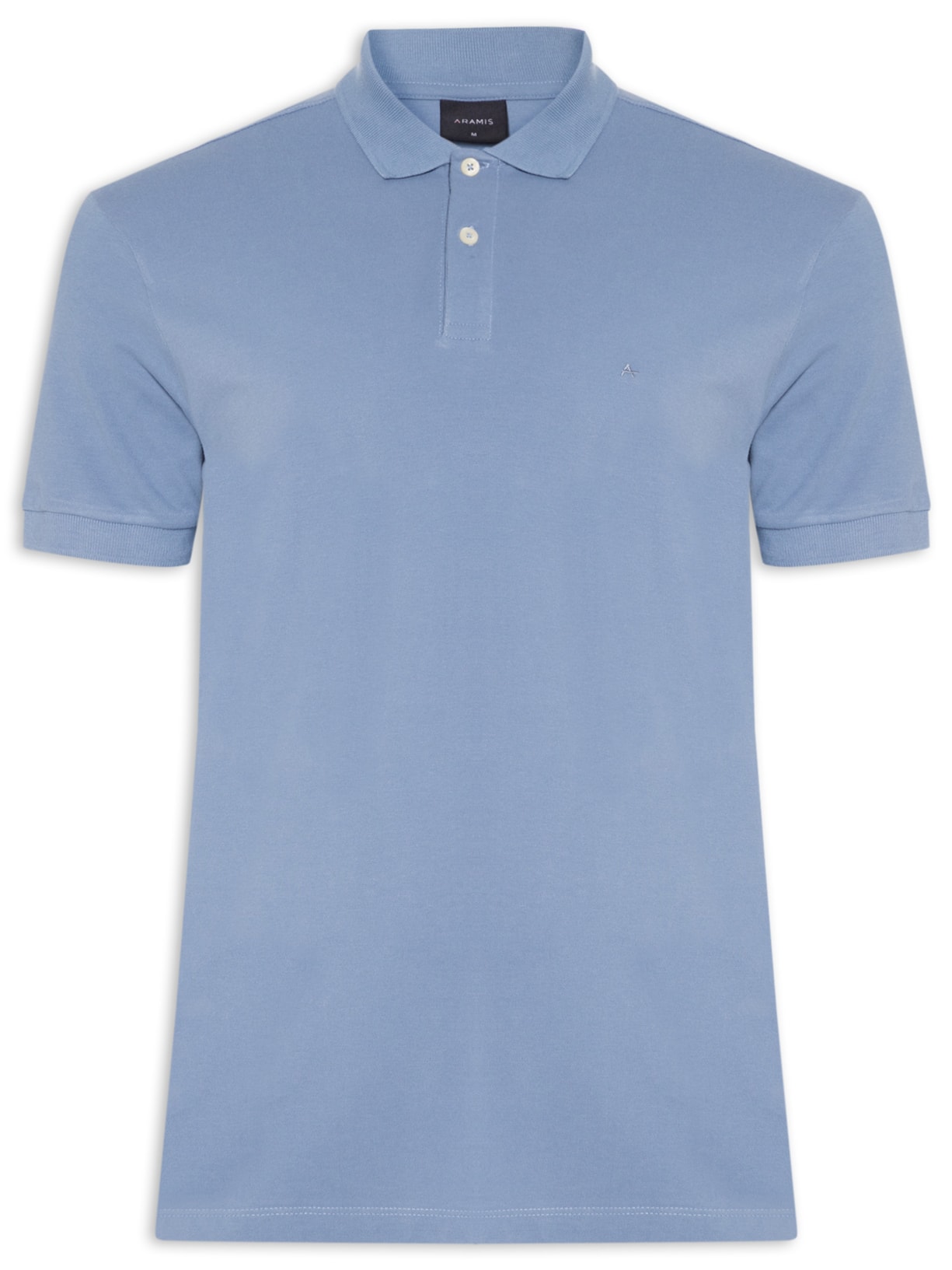 Polo Masculina Básica Regular Fit Em Piquet - Azul
