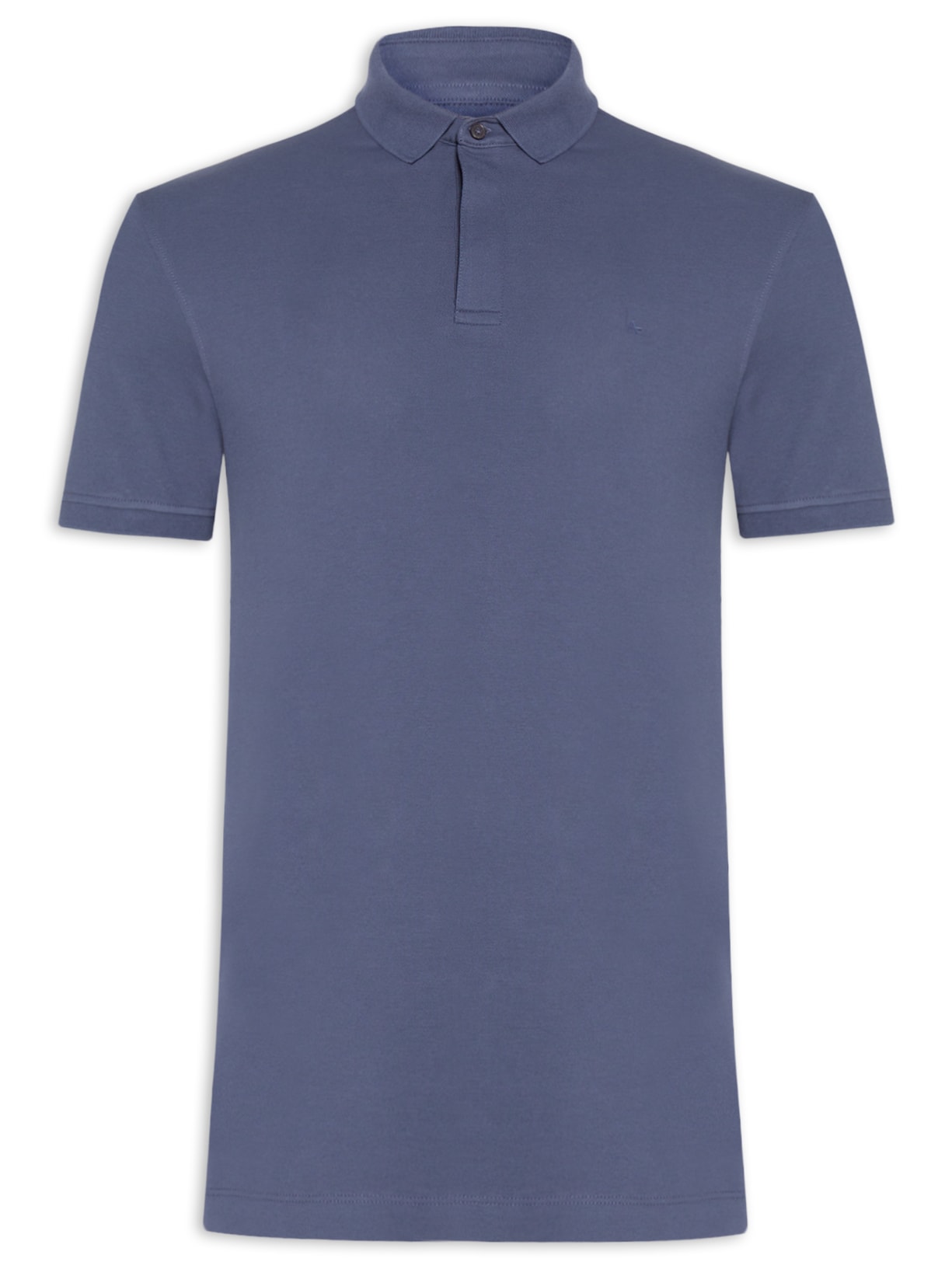 Polo Masculina Básica Regular Fit em Piquet Colorfix - Azul