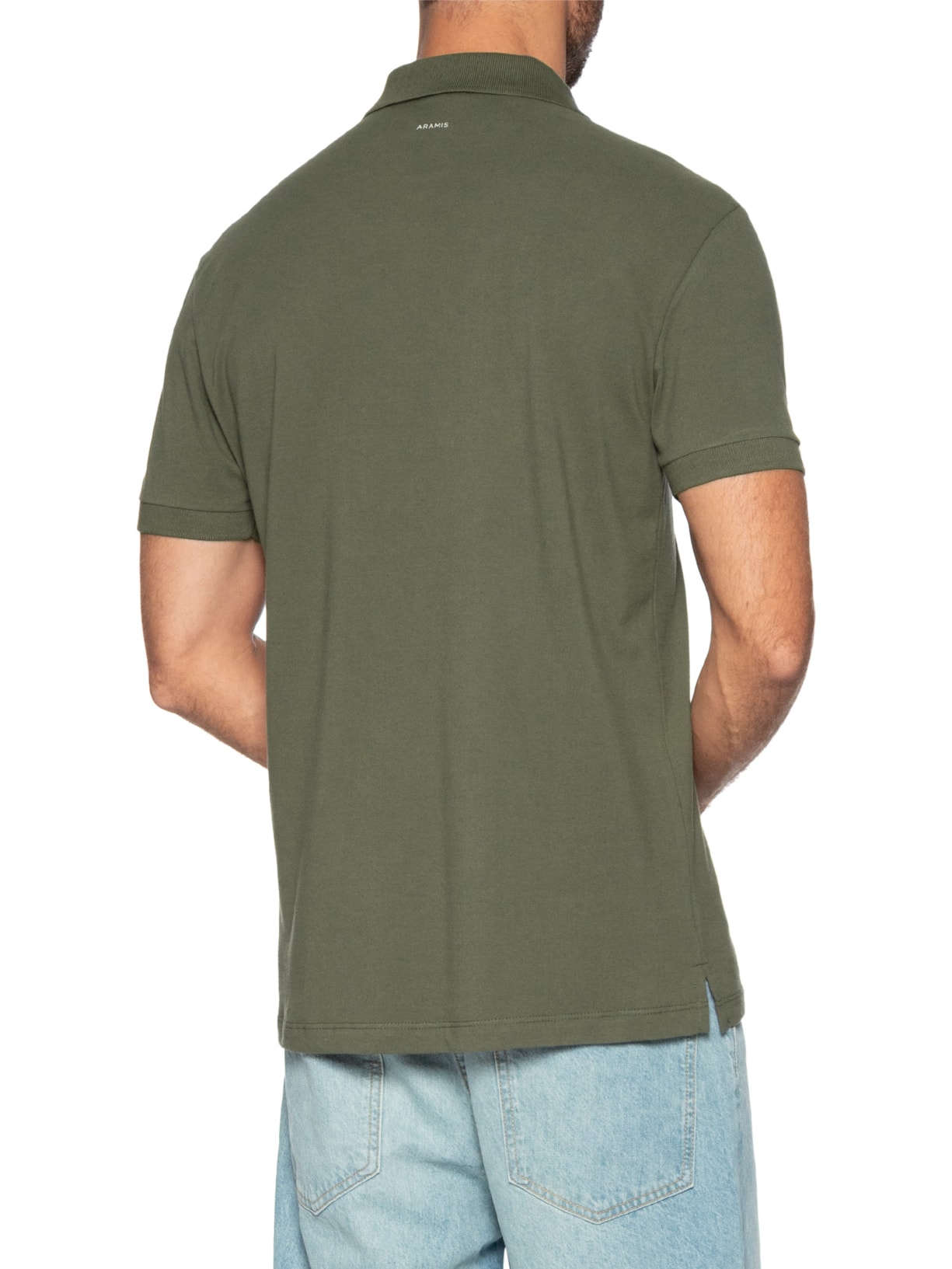 Polo Masculina Básica Regular Fit Em Piquet Verde Aramis