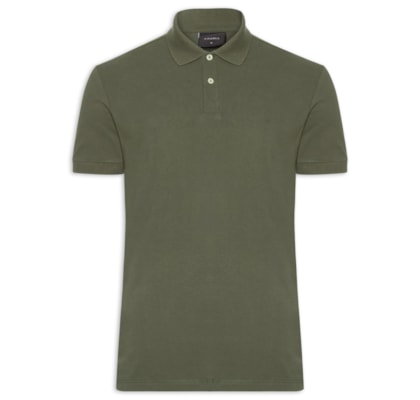 Polo Masculina Básica Regular Fit Em Piquet - Verde