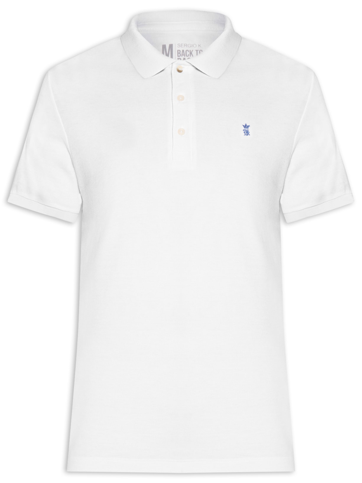 Polo Masculina Básica Regular Fit Piquet - Branco