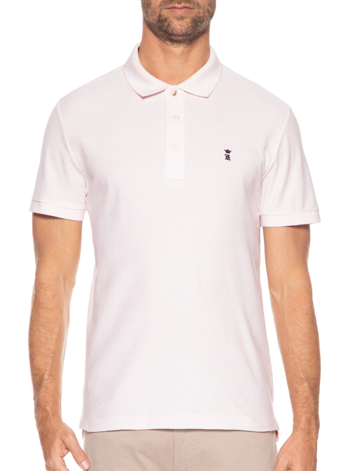 Polo Masculina Básica Rosa Sergio K