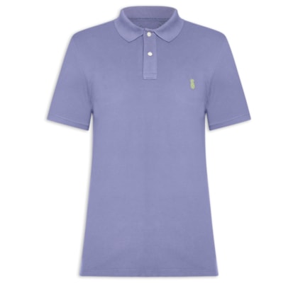 Polo Masculina Básica Summer Em Piquet De Algodão - Azul