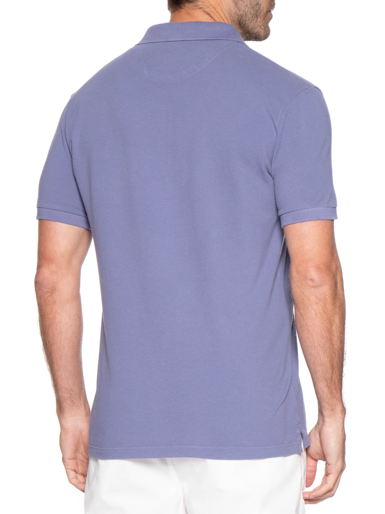 Polo Masculina Básica Summer Em Piquet De Algodão Azul Pineapple