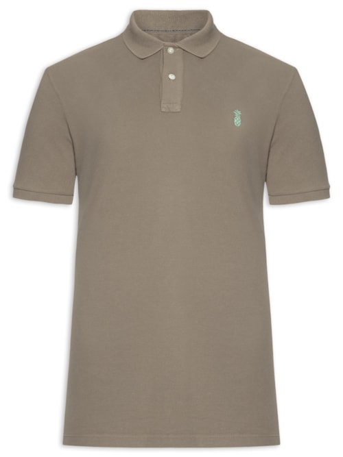 Polo Masculina Básica Summer em Piquet de Algodão - Marrom