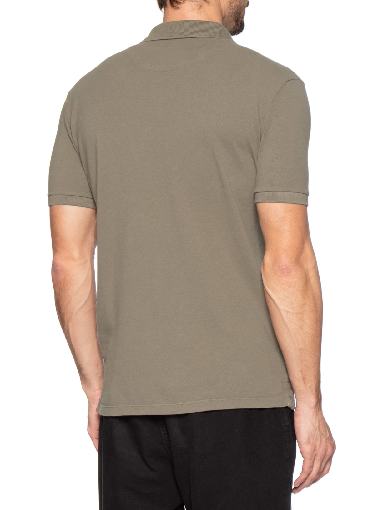 Polo Masculina Básica Summer em Piquet de Algodão Marrom Pineapple