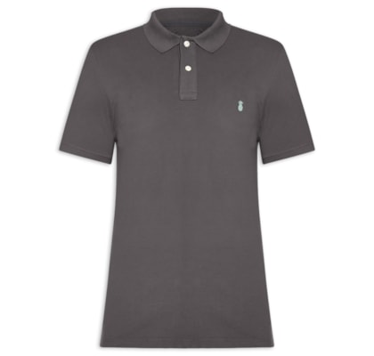 Polo Masculina Básica Summer Em Piquet De Algodão - Preto