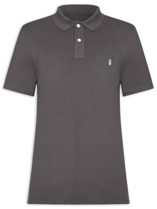 Polo Masculina Básica Summer Em Piquet De Algodão - Preto