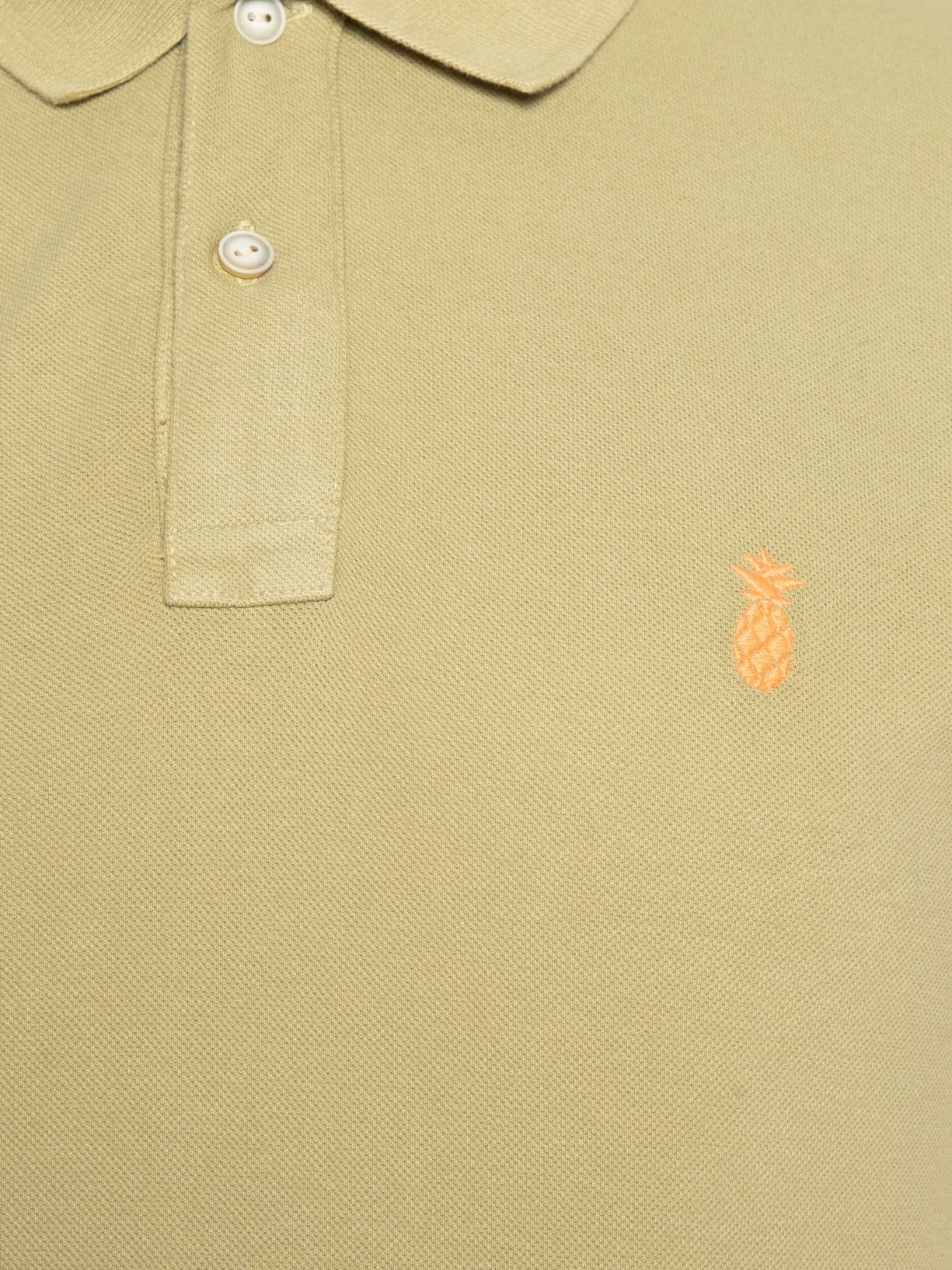 Polo Masculina Básica Summer Em Piquet De Algodão Verde Pineapple