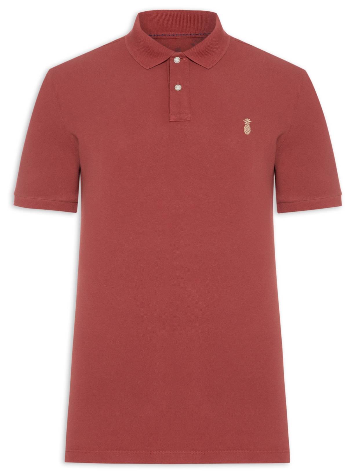 Polo Masculina Básica Summer em Piquet de Algodão - Vermelho