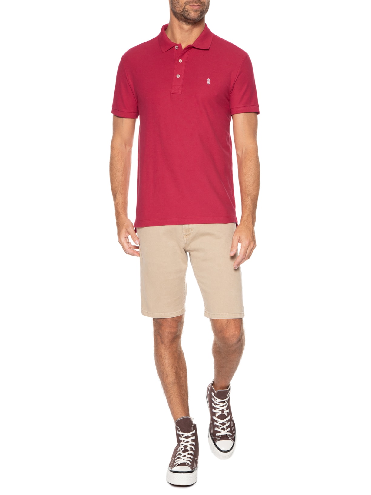 Polo Masculina Básica Vermelho Sergio K