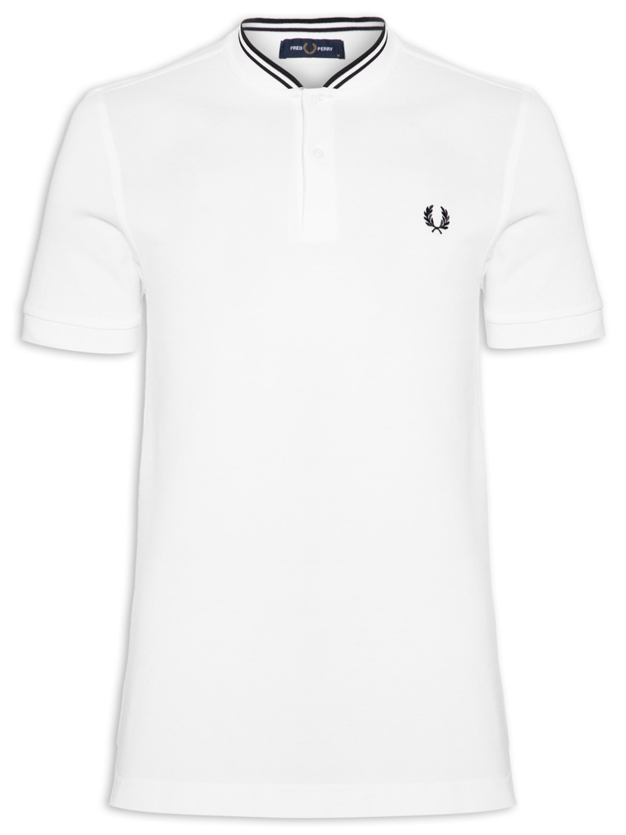 Polo Masculina Bomber Collar Piquet Shirt - Off White