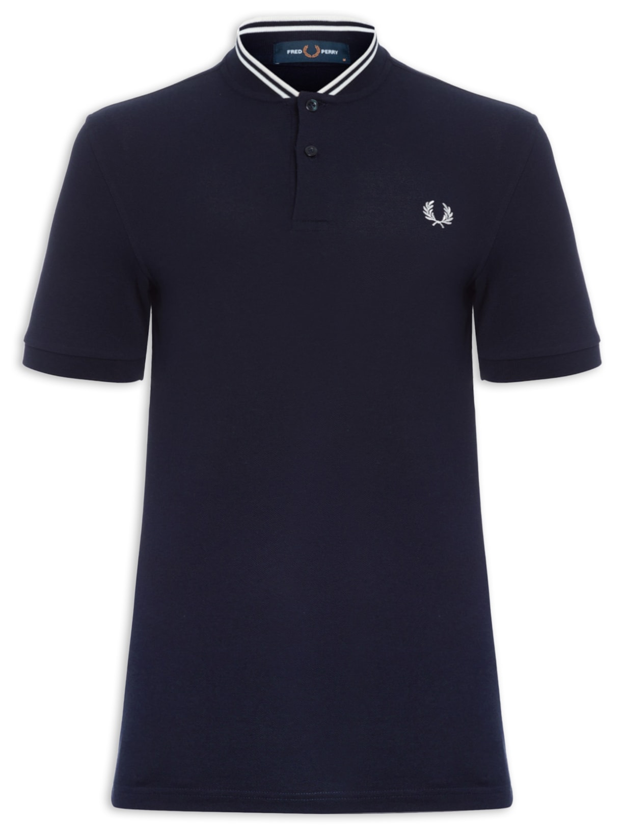 Polo Masculina Bomber Collar Piquet Shirt - Preto