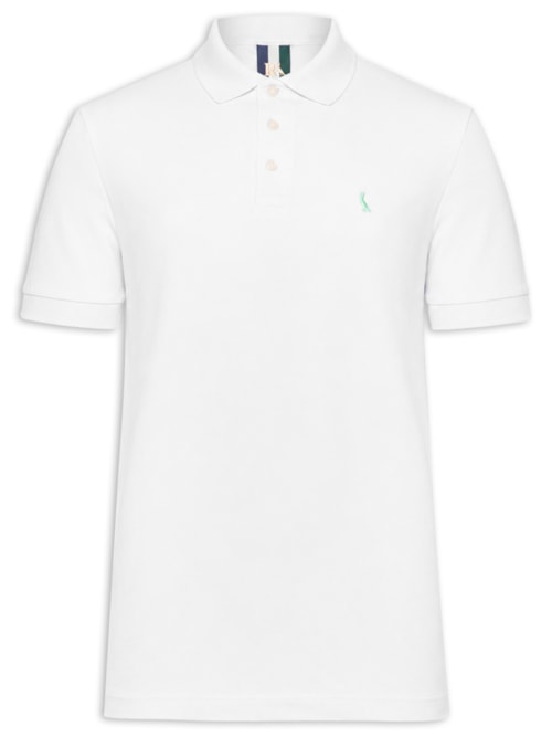 Polo Masculina Bordado Pica-Pau Com Caixa Presenteável – Branco