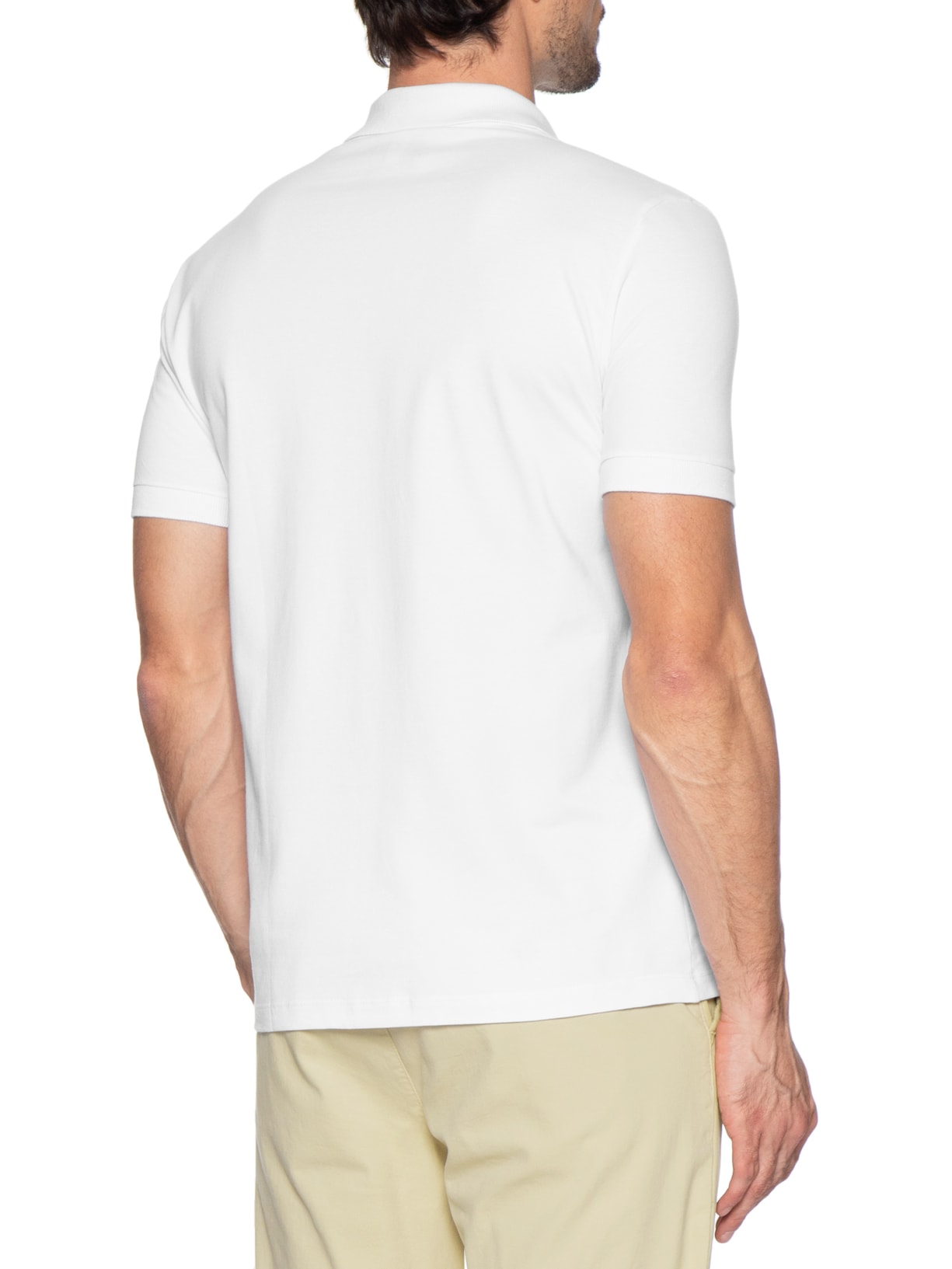 Polo Masculina Bordado Pica-Pau Com Caixa Presenteável – Branco Reserva