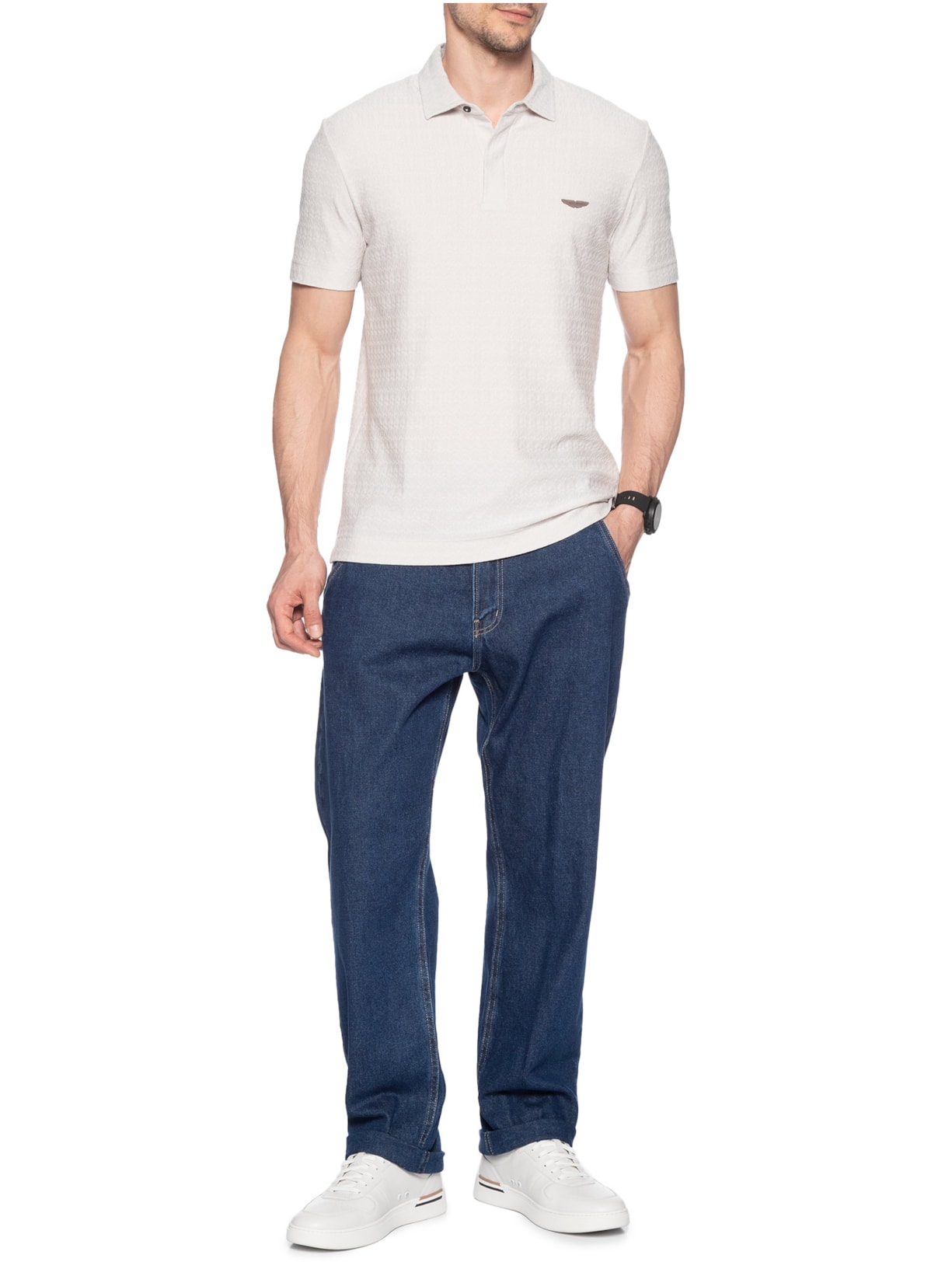 Polo Masculina Boss X Aston Martin L-Tracy Am 254 Cinza Boss