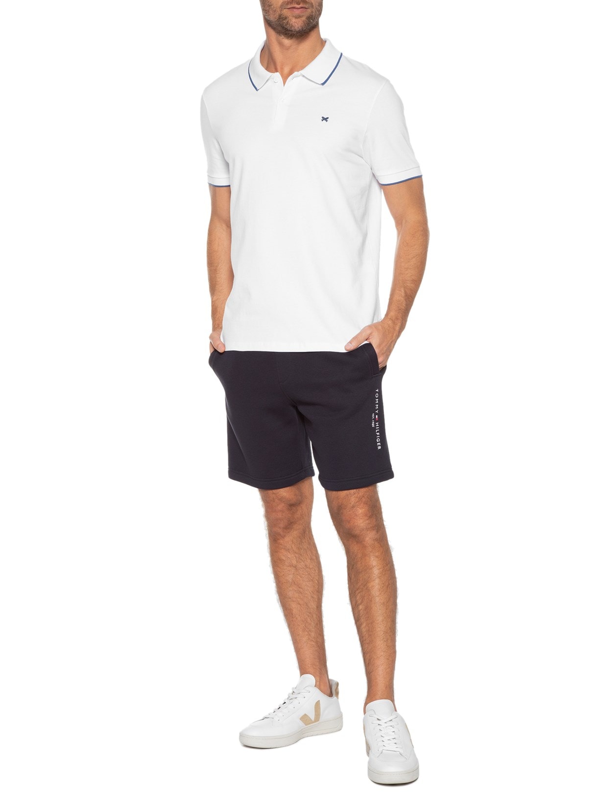 Polo Masculina Branco Hering