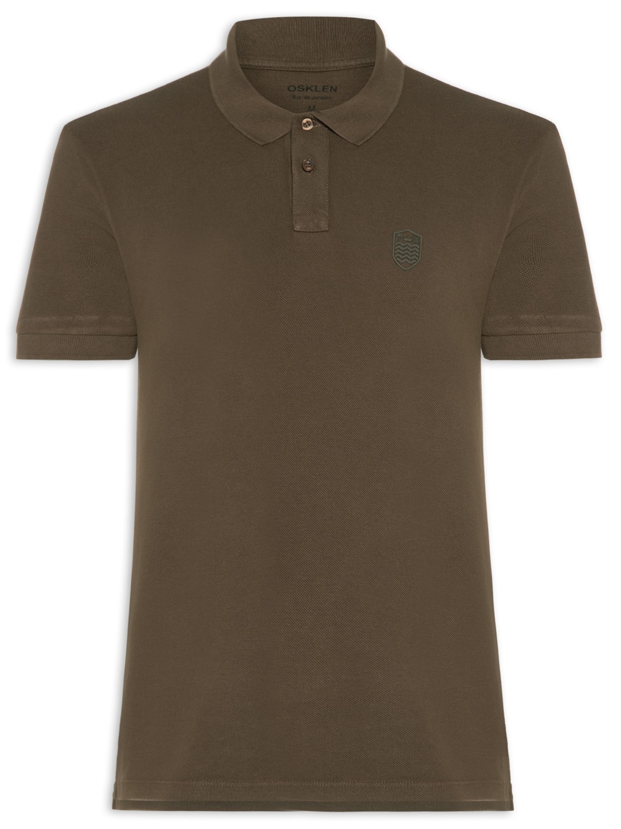 Polo Masculina Brasão Embossed Color - Marrom