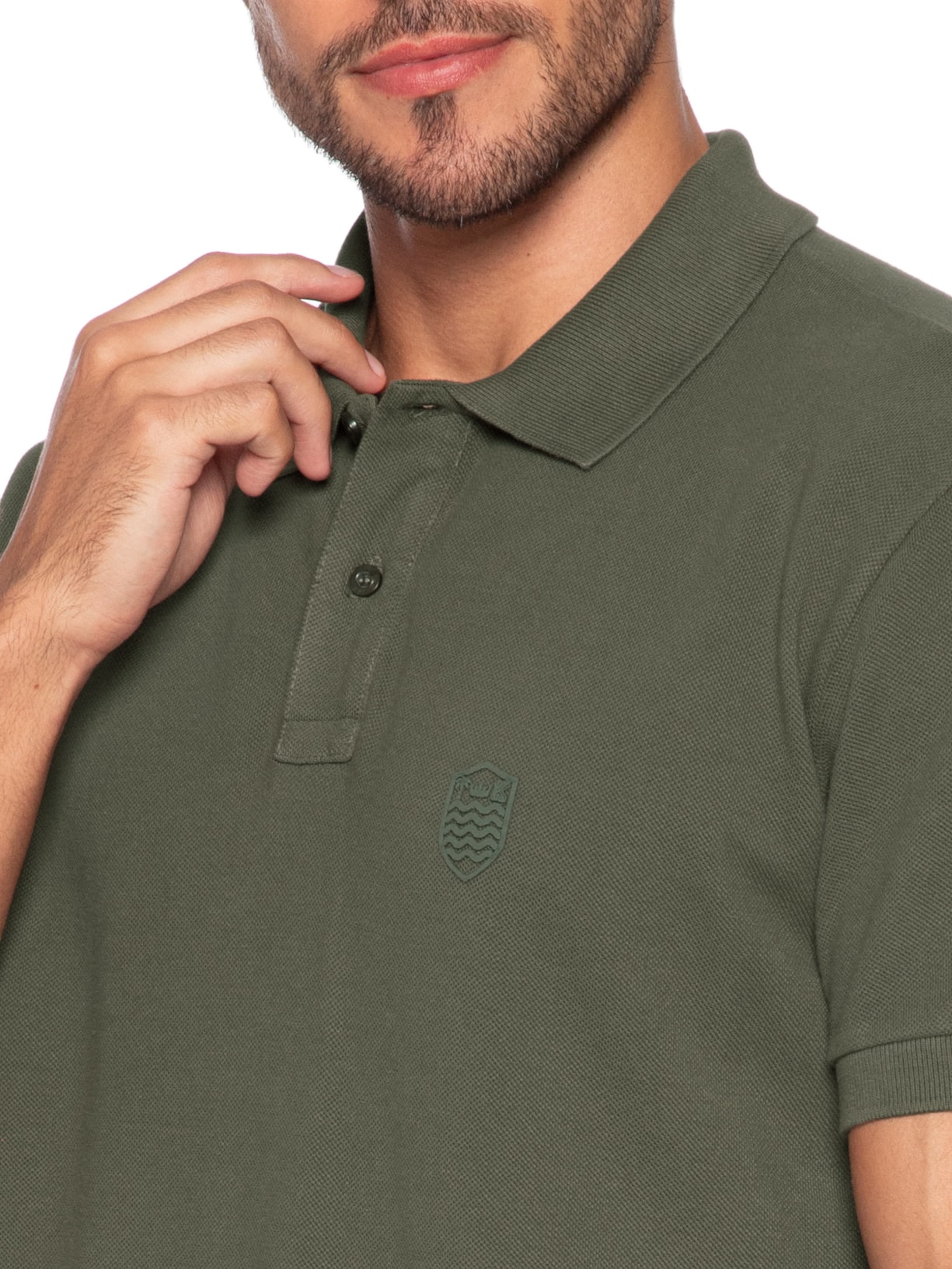 Polo Masculina Brasão Embossed Color Verde Osklen