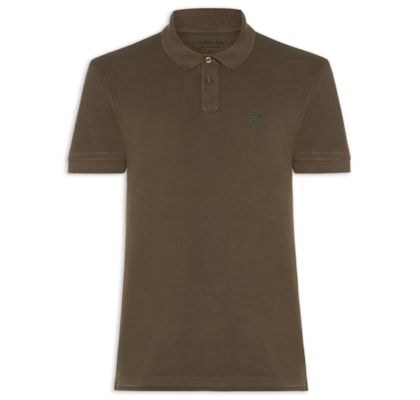 Polo Masculina Brasão Embossed Color – Marrom