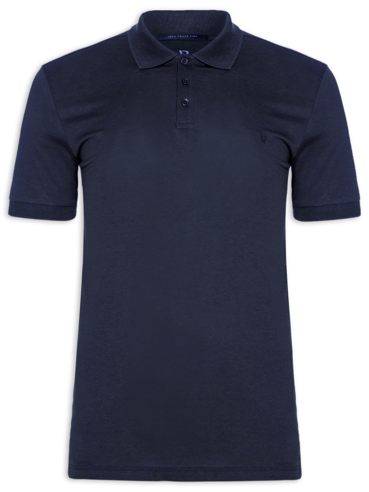 Polo Masculina Casual Pima - Azul